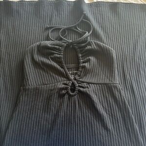 American Eagle Elegant Black Strapless Maxi Dress Bodycon